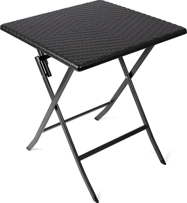 Produktbild von Zahradní stůl 13006, z HDPE, ratanový vzhled, čtvercový, 61,5 x 61,5 x 73 cm