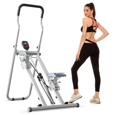 Produktbild von Stepper Stair Stepper für Heimtraining, Klappbare, mit LCD-Bildschirm Echtzeit-Tracking Verstellbares Design platzsparend und stabil Bis 136 kg