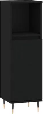 Immagine prodotto di vidaXL Armadietto da bagno nero 30x30x100 cm materiale a base di legno