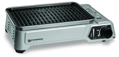 Image de Barbecue à gaz portable 1900W Plaque anti adhesive amovible Camping + Mallette de transport KEMPER