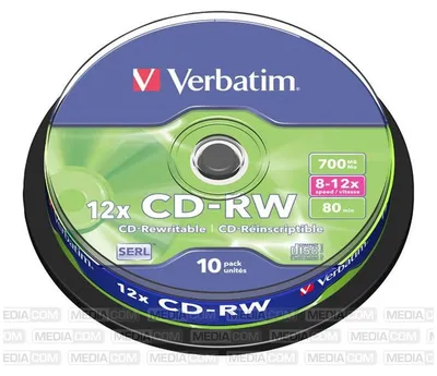 Produktbild von VERBATIM 43480 CD-RW 80 Rohling