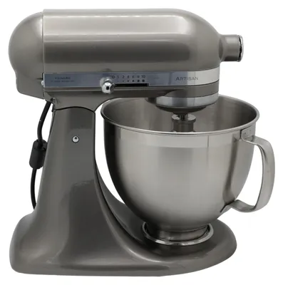 Produktbild von KitchenAid ARTISAN 5KSM185PS, Standmixer, Silber, Schlagen, Kneten, Mixen, 1,45 m, 4,8 l, MEDALLION SILVER