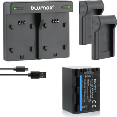 Produktbild von 1x Akku + Lader für Sony NP-FH70 NP-FH100 NP-FH40 NP-FH50 NP-FH60 1400 mAh