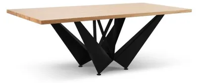 Produktbild von Masseno Esstisch BASSO 220 cm x 100 cm Rechteckig Tisch für Wohnzimmer, Küche, Eichefarben