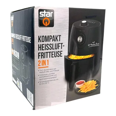 Produktbild von StarQ Kompakt 2 in 1 Heissluftfritteuse Heißluftofen 1,6L