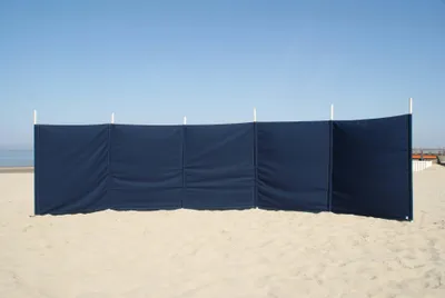 Produktbild von Strandwindschutz 7 m, einfarbig dunkelblau, Polyacryl-Windschutz – 7 m Camping-Windschutz