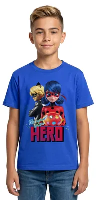 Produktbild von Spreadshirt Miraculous Be Your Own Hero Teenager T-Shirt, 152/164 (12-14 Jahre), Royalblau
