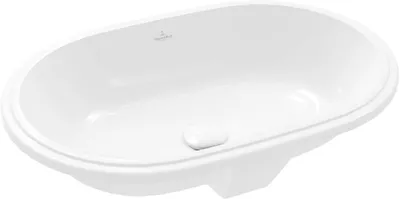 Produktbild von Villeroy & Boch Architectura Onderbouwwastafel Ovaal zonder kraangat 63x43x17,5 cm Alpin Wit CeramicPlus