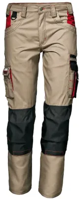 Productafbeelding van Sir Safety werkbroek voor heren, met zakken voor kniebeschermers, gemaakt van polyester-katoen, maat 48, kleur: khaki
