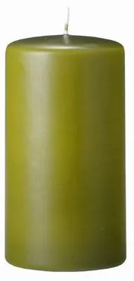 Produktbild von Flachkopf-Stumpenkerzen Scottish Green 50 x Ø 30 mm, 10 Stück