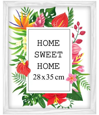 Obrázok produktu pre Rám na fotky MG Design, biela, 28 x 35 cm – vyrobený z prírodného dreva s akrylovým sklom, určený na zavesenie aj na postavenie, vhodný na fotografie, plagáty a puzzle