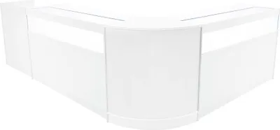 Image de Ensemble de comptoirs lumineux LED Luna, modèle CM60 + B1500 (2 unités) + TB60 – Blanc