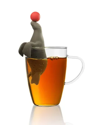 Immagine prodotto di Colino per tè animale carino | uovo di tè, infusore per tè, palla di tè in silicone leone marino