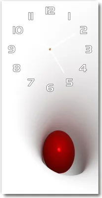 Produktbild von Wanduhr aus Glas – 30x60 cm - Glasbild - Glasuhr - Gehärtetes Glas -Abstraktionskugel