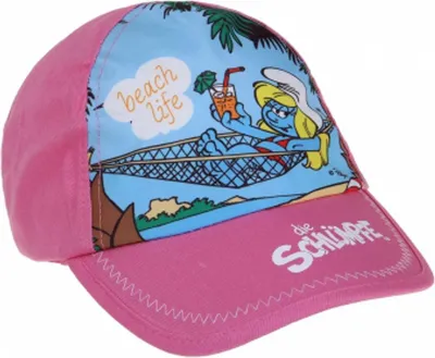 Produktbild von 74084 Disney Cap Mädchen Pink – Die Schlümpfe – Mütze/Hut für Kinder – Größe 52 – Sommer Cap