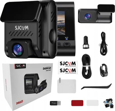 Zdjęcie produktu dla Przód+Tył WIDEOREJESTRATOR SAMOCHODOWY SJCAM M60 Dashcam 4K HDR WiFi GPS