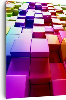 Produktbild von Bild auf Leinwand - Leinwandbild - Einteilig - Abstrakt bunt entwurf muster - 70x100cm - Wand Bild - Wanddeko - Wandbilder - Leinwanddruck - Wanddekoration - Leinwand bilder - Wandbild - PA70x100-2174