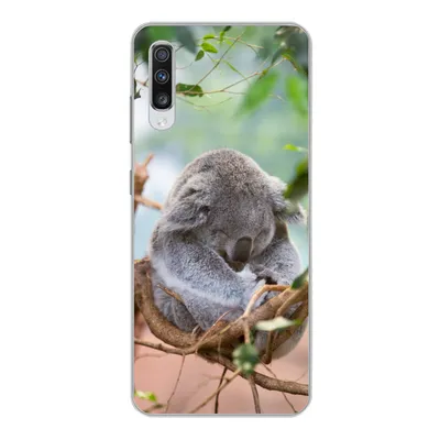 Produktbild von MuchoWow® Handyhülle Schutzhülle Hülle für Samsung Galaxy A70 Koala - Äste - Schlaf - Kinder - Jungen - Mädchen Silikon Softcase Handy Hülle - Schutzhaube