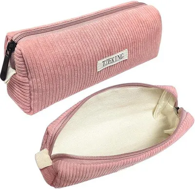 Image de Trousse en velours côtelé pour filles et écoliers