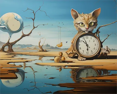 Produktbild von Wallario Poster - Bewacher der Zeit, Kunstdruck Größe: 40 x 50 cm