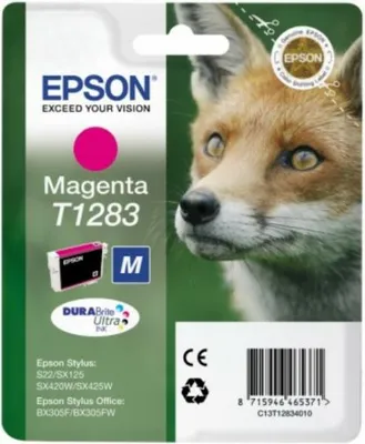 Obrázok produktu pre Epson Fox Jednofarebný atrament DURABrite Ultra T1283 líška Magenta, Purpurová, Atrament na pigmentovej báze, 3,5 ml, 1 kusov