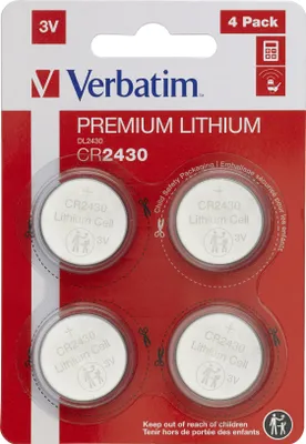 Produktbild von 1x4 Verbatim CR 2430 Lithium Batterie 49534