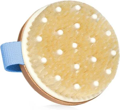 Produktbild von Famanu Körperbürste für nasses und trockenes Bürsten mit natürlichen Borsten - Blau