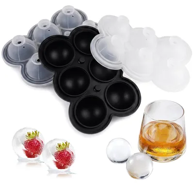 Eiswürfelform rund, 2er-Set, 4,7 cm Ø, Silikon, BPA-frei