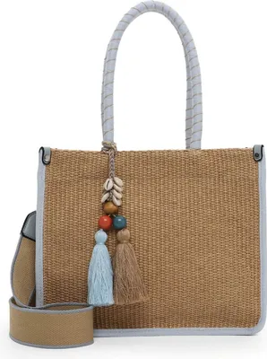Image de SURI FREY sac à épaule sac à épaule bandoulière Kirsty Cityshopper Crystal Blue beige