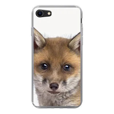 Produktbild von MuchoWow® Handyhülle Schutzhülle Hülle für iPhone 7 Fuchs - Tiere - Jungtier - Jungen - Mädchen - Kind Silikon Softcase Handy Hülle - Kartenhalter