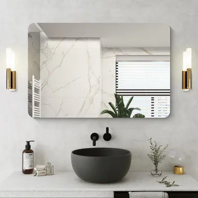 Produktbild von Wandspiegel rechteckig, rahmenlos, 61 x 91 cm, für Bad und Wohnraum