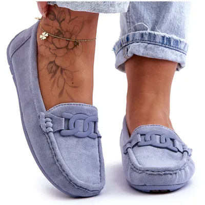 Produktbild von Damen Modische Wildleder Mokassins Blau Rabell 36