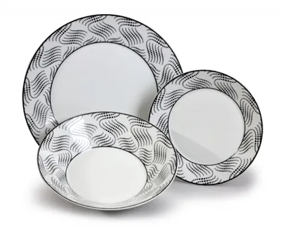 Obrázek produktu pro Thun 1794 Tom, sada talířů, český porcelán, vlnky, Thun, 18 d.