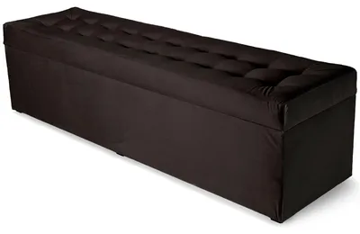 Obrázek produktu pro MG Design, hnědý čalouněný taburet, 45x160 cm - s úložným prostorem 190 litrů, nosnost až 300 kg, ihned k použití, snadno se udržuje, vhodný do obývacího pokoje i chodby