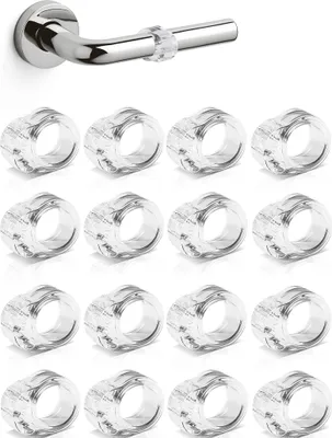 Produktbild von Türklinkenpuffer Türstopper Türgriffpuffer Ring Anschlagdämpfer transparent, 16er Set
