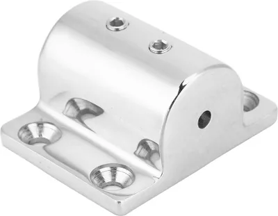 Image de Socle rectangulaire en acier inoxydable pour tube bateau, tube bateau/tube avec socle carré (22 mm)