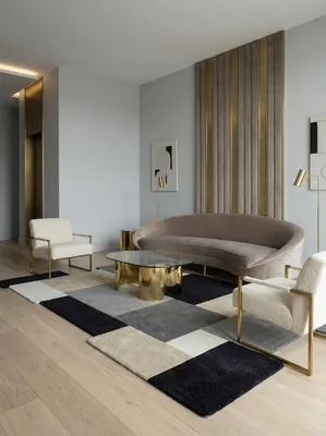 Produktbild von Handgetufteter Wollteppich HALLEIN EVA - Geometrisch & Modern | KADIMA DESIGN