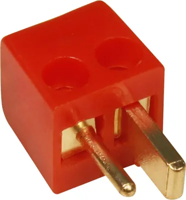 Produktbild von Auto-Lautsprecher-Stecker vergoldet rot