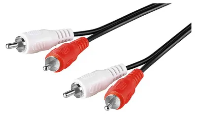 Produktbild von 50031 Stereo-Cinch-Kabel, 10 Meter / 2x Cinch-Stecker zu 2x Cinch-Kabel