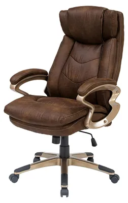 Produktbild von home24 Bürostuhl - Microfaser / Kunststoff - Vintage Braun