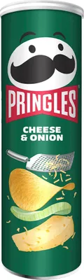 Obrázek produktu pro Pringles Cheese and Onion stacking crisps s příchutí sýra a cibule 165g
