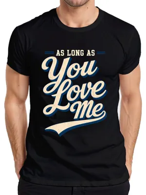 Obrázok produktu pre "As Long As You Love Me" – T-shirt pre fanúšikov hudby 90. rokov, pre chlapcov, čierna farba, veľkosť S