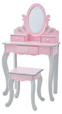 Obrázek produktu pro Dětský toaletní stolek Fantasy Fields s zrcadlem a stoličkou, růžová barva, model TD-1