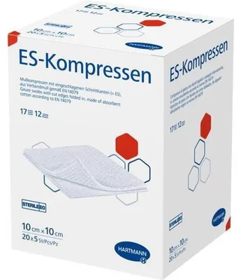 Produktbild von ES-KOMPRESSEN steril 10x10 cm 12fach Großpackung