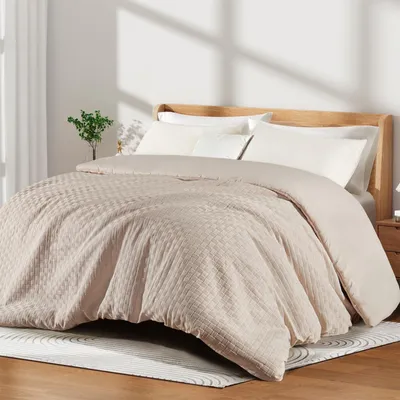 Produktbild von Bettdecke 155x220 cm Beige - Warm Weich Atmungsaktiv Mikrofaser für 4 Jahreszeiten