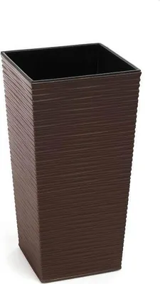 Immagine prodotto di Vaso da fiori LAMELA Vaso da fiori FINEZIA DLUTO - dentellato 40 x 40cm, altezza 75cm, moka