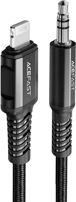 Produktbild von Acefast Audiokabel MFI Lightning - 3,5 mm Miniklinke (männlich) 1,2 m, AUX schwarz