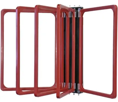 Produktbild von Schild Klapprahmen mit 5 Fächern DIN A4 grau, Kunststoff, 210x297 mm
