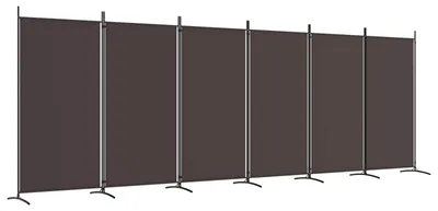 Produktbild von 6-tlg. Paravent Braun 520x180 cm Stoff