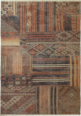 Produktbild von Rechteckiger Teppich im ethnischen Stil, bunt, für Wohnzimmer und Küche KILI02